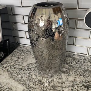 Beautiful gray mirrored vase